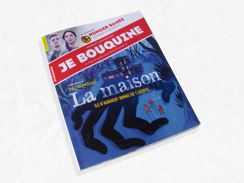 Illustrations presse jeunesse pour le roman "la maison" de Pétronille paru dans le magazine Je Bouquine chez Bayard.